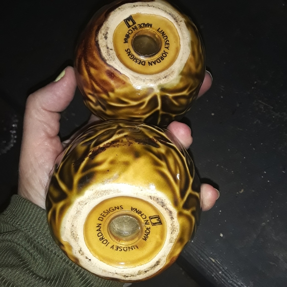 Fall large fat acorns with leaves salt and pepper - Picture 3 of 3